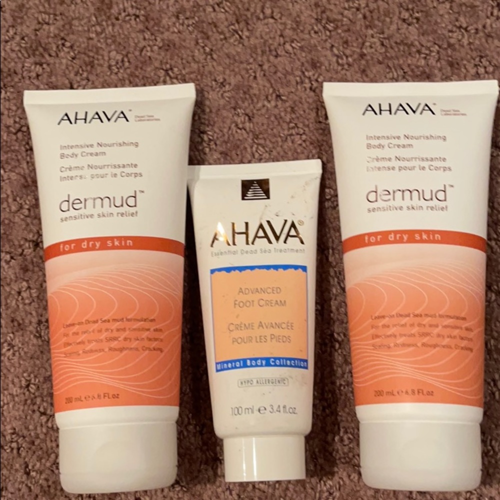 🌷AHAVA DERMUD BODY CREAM AND FOOT CREAM NWT